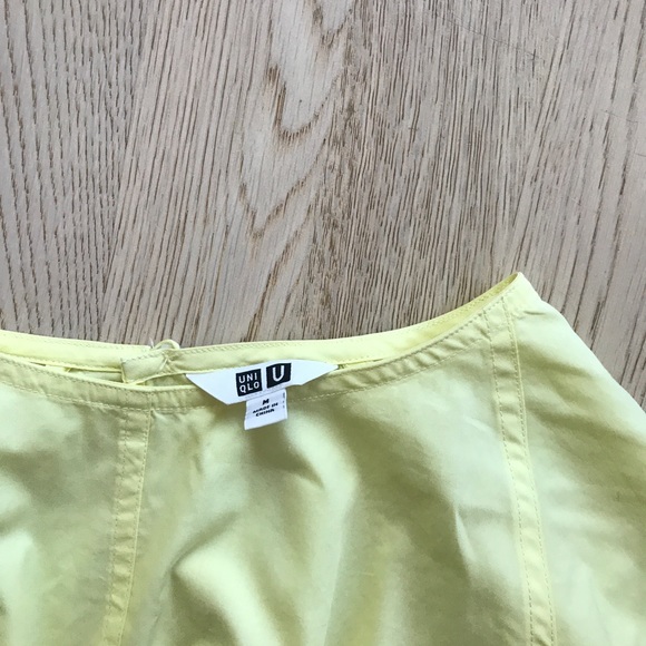Uniqlo yellow tie up top - Picture 3 of 4